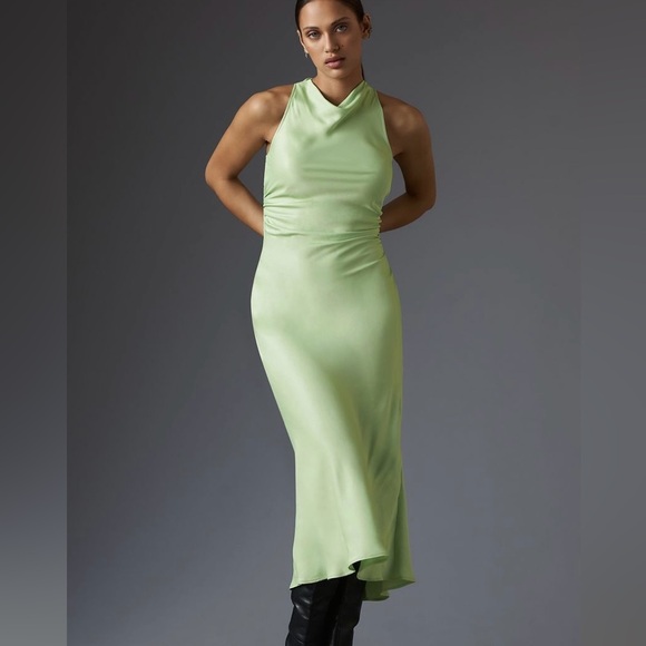 NWT Anthro Satin Dress - Picture 1 of 7